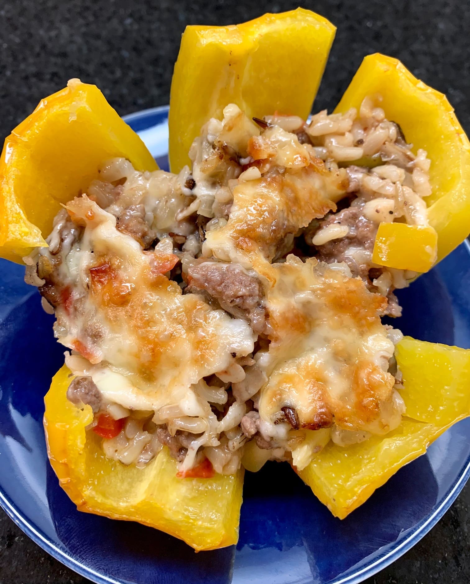 stuffed bell pepper yellow